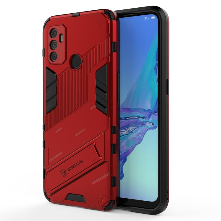 For OPPO A53 4G Punk Armor 2 in 1 PC + TPU Shockproof Case with Invisible Holder