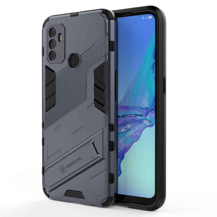 For OPPO A53 4G Punk Armor 2 in 1 PC + TPU Shockproof Case with Invisible Holder