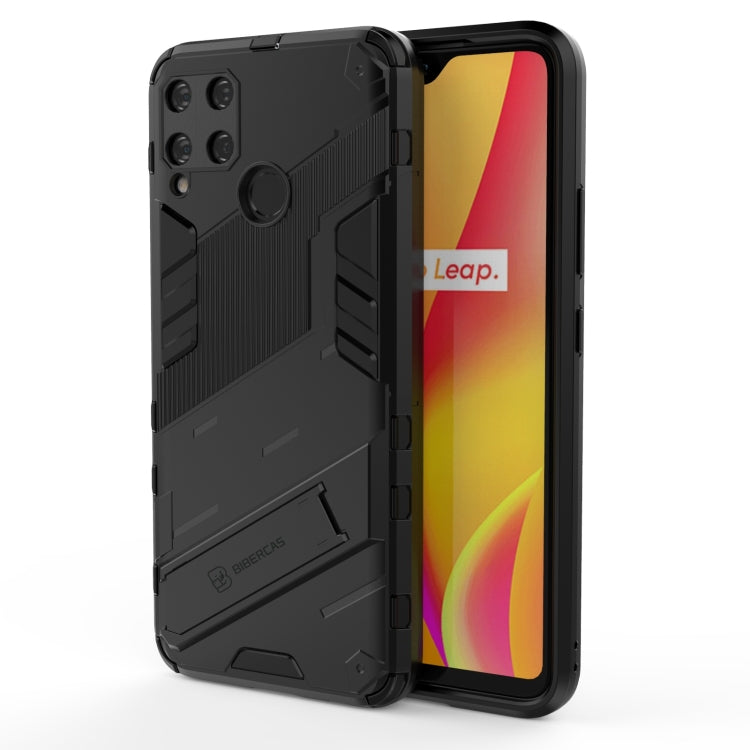 For OPPO Realme C15 Punk Armor 2 in 1 PC + TPU Shockproof Case with Invisible Holder
