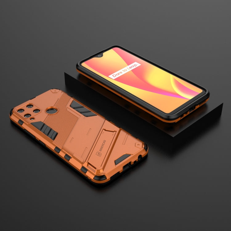 For OPPO Realme C15 Punk Armor 2 in 1 PC + TPU Shockproof Case with Invisible Holder