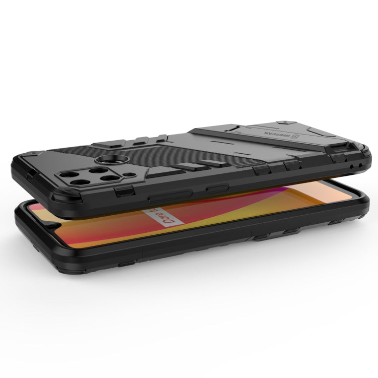 For OPPO Realme C15 Punk Armor 2 in 1 PC + TPU Shockproof Case with Invisible Holder