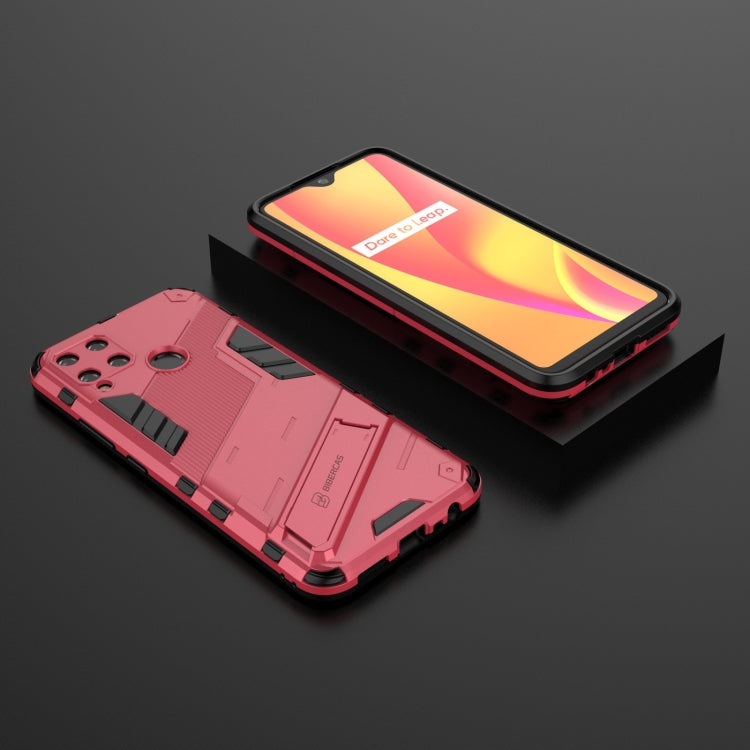 For OPPO Realme C15 Punk Armor 2 in 1 PC + TPU Shockproof Case with Invisible Holder