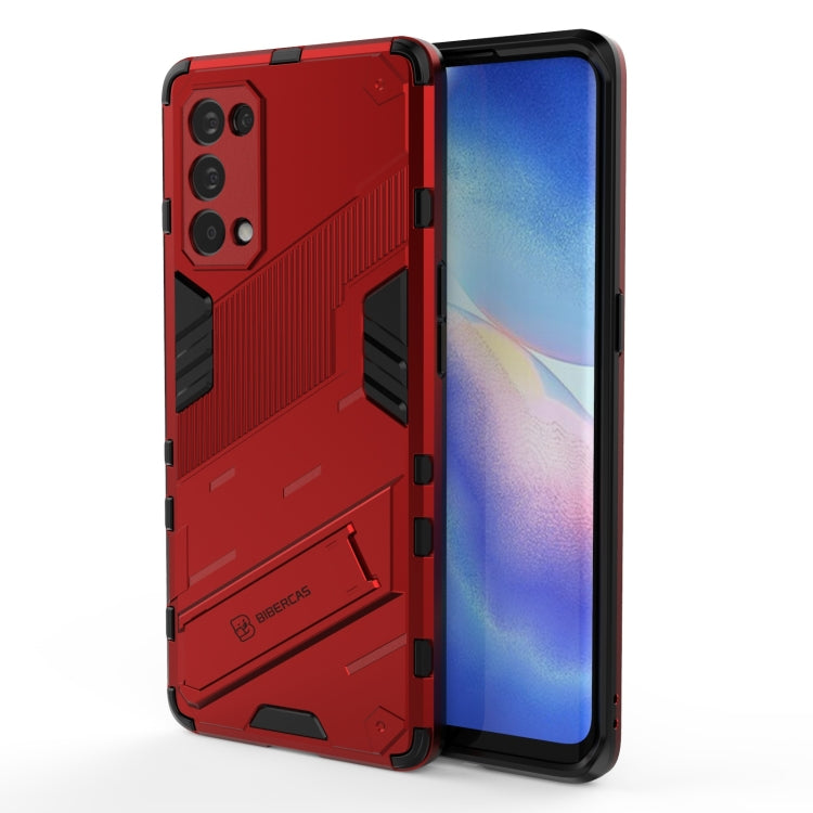 For OPPO Reno5 Pro Punk Armor 2 in 1 PC + TPU Shockproof Case with Invisible Holder