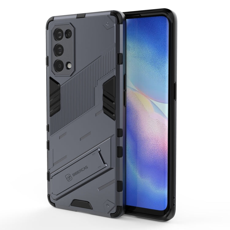 For OPPO Reno5 Pro Punk Armor 2 in 1 PC + TPU Shockproof Case with Invisible Holder
