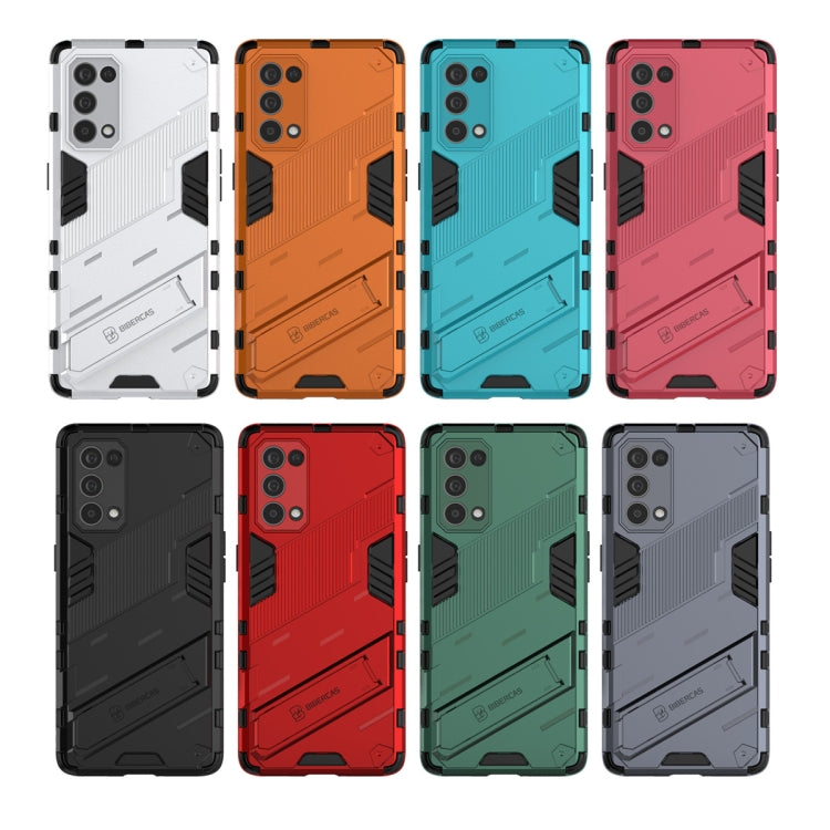 For OPPO Reno5 Pro Punk Armor 2 in 1 PC + TPU Shockproof Case with Invisible Holder