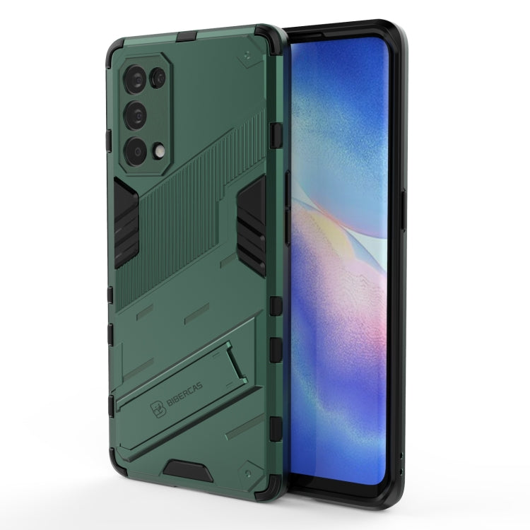 For OPPO Reno5 Pro Punk Armor 2 in 1 PC + TPU Shockproof Case with Invisible Holder