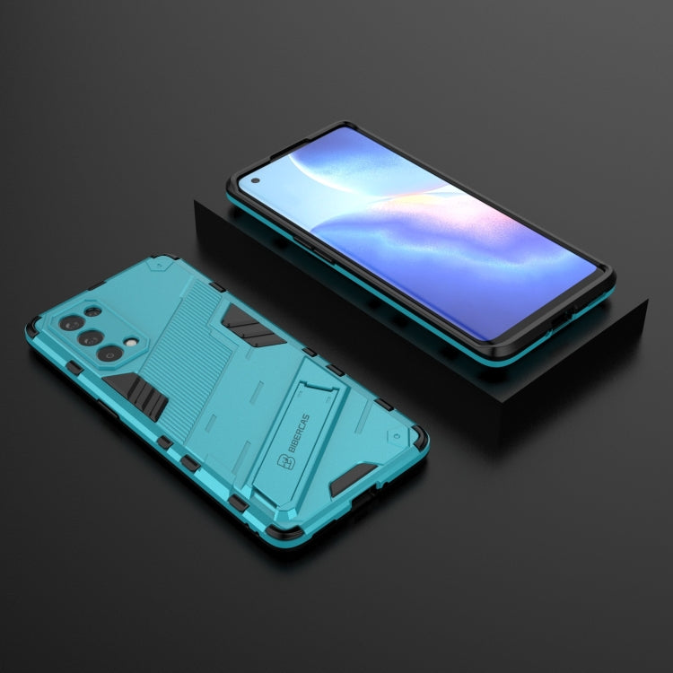 For OPPO Reno5 Pro Punk Armor 2 in 1 PC + TPU Shockproof Case with Invisible Holder