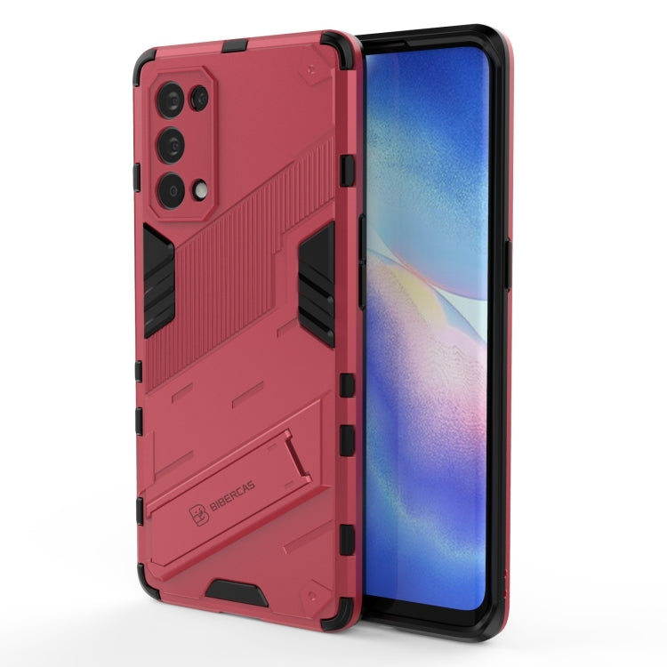 For OPPO Reno5 Pro Punk Armor 2 in 1 PC + TPU Shockproof Case with Invisible Holder