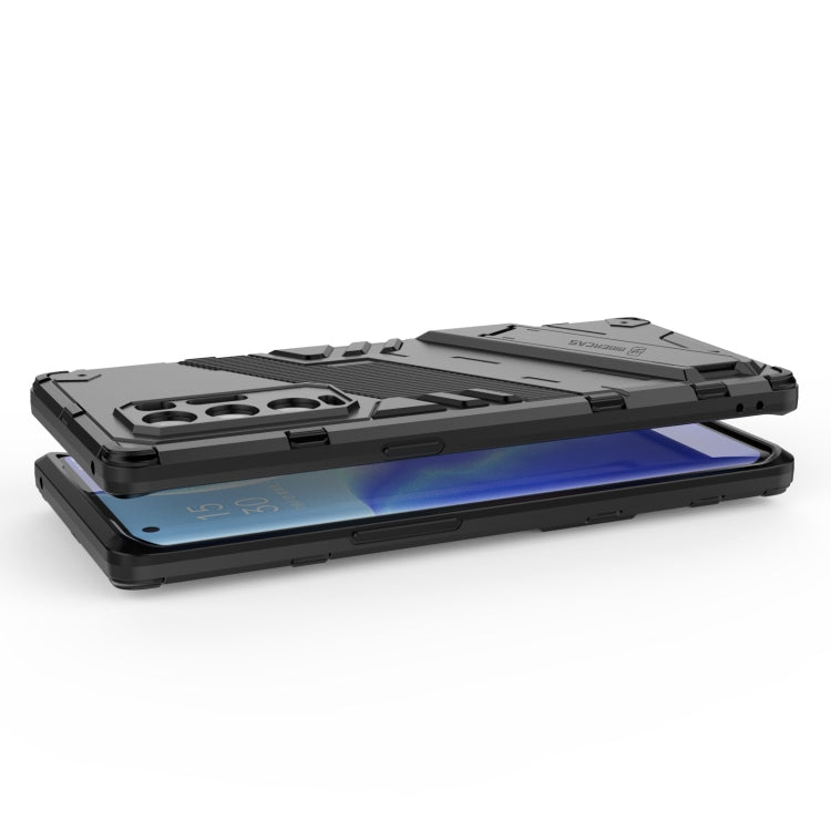 For OPPO Reno5 Pro+ Punk Armor 2 in 1 PC + TPU Shockproof Case with Invisible Holder