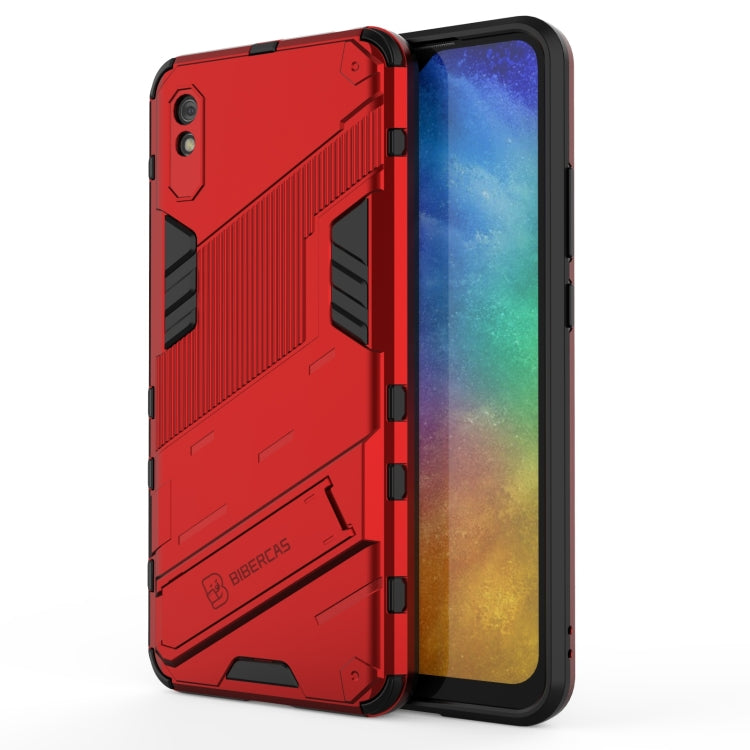 For Xiaomi Redmi 9A Punk Armor 2 in 1 PC + TPU Shockproof Case with Invisible Holder