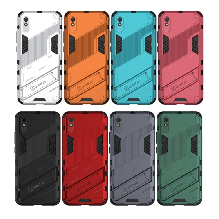 For Xiaomi Redmi 9A Punk Armor 2 in 1 PC + TPU Shockproof Case with Invisible Holder