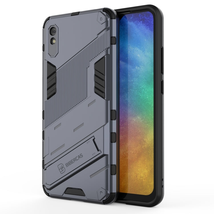 For Xiaomi Redmi 9A Punk Armor 2 in 1 PC + TPU Shockproof Case with Invisible Holder