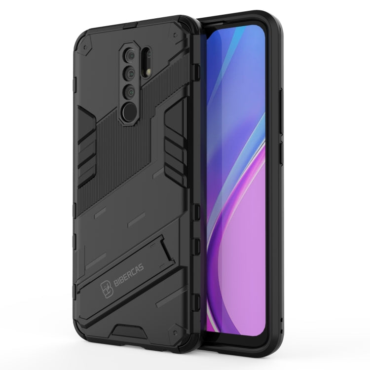 For Xiaomi Redmi 9 Punk Armor 2 in 1 PC + TPU Shockproof Case with Invisible Holder