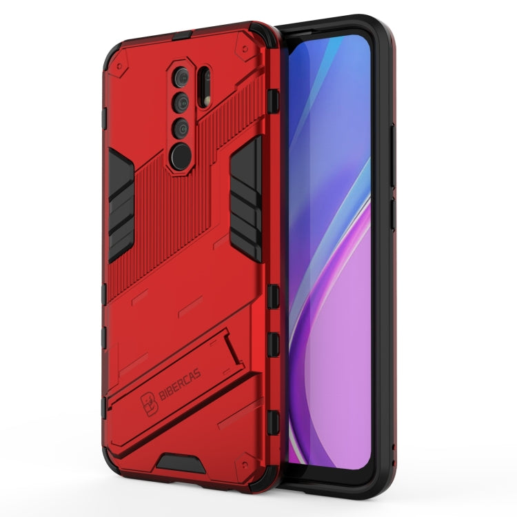 For Xiaomi Redmi 9 Punk Armor 2 in 1 PC + TPU Shockproof Case with Invisible Holder