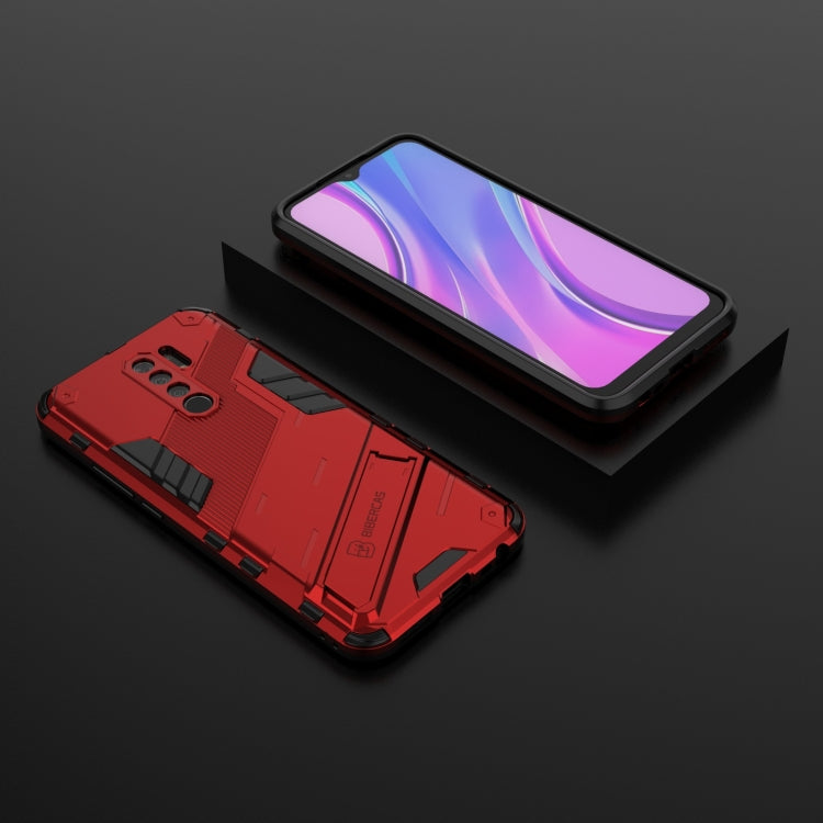 For Xiaomi Redmi 9 Punk Armor 2 in 1 PC + TPU Shockproof Case with Invisible Holder