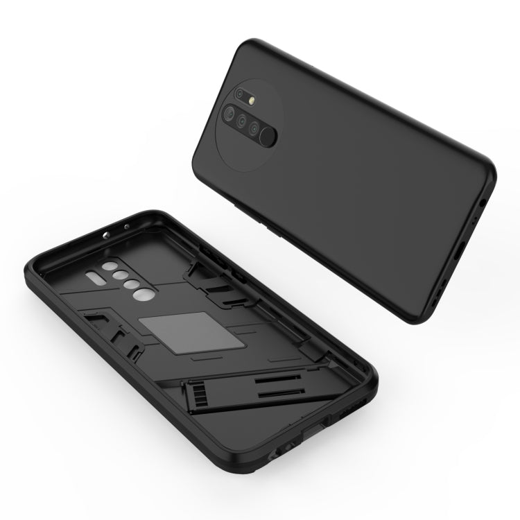 For Xiaomi Redmi 9 Punk Armor 2 in 1 PC + TPU Shockproof Case with Invisible Holder