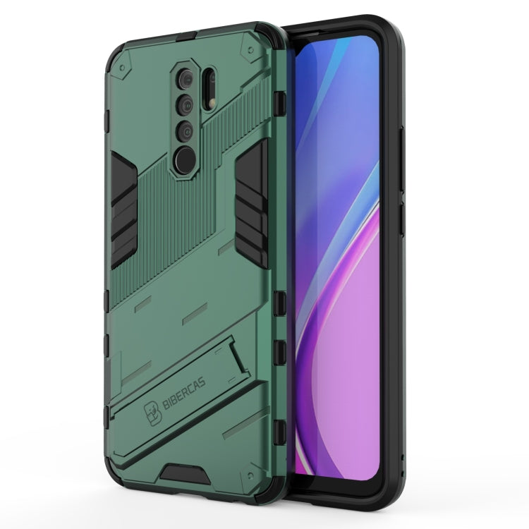 For Xiaomi Redmi 9 Punk Armor 2 in 1 PC + TPU Shockproof Case with Invisible Holder