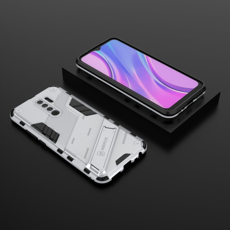 For Xiaomi Redmi 9 Punk Armor 2 in 1 PC + TPU Shockproof Case with Invisible Holder