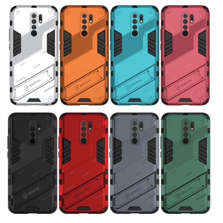 For Xiaomi Redmi 9 Punk Armor 2 in 1 PC + TPU Shockproof Case with Invisible Holder