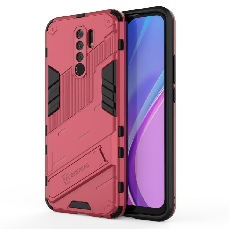 For Xiaomi Redmi 9 Punk Armor 2 in 1 PC + TPU Shockproof Case with Invisible Holder