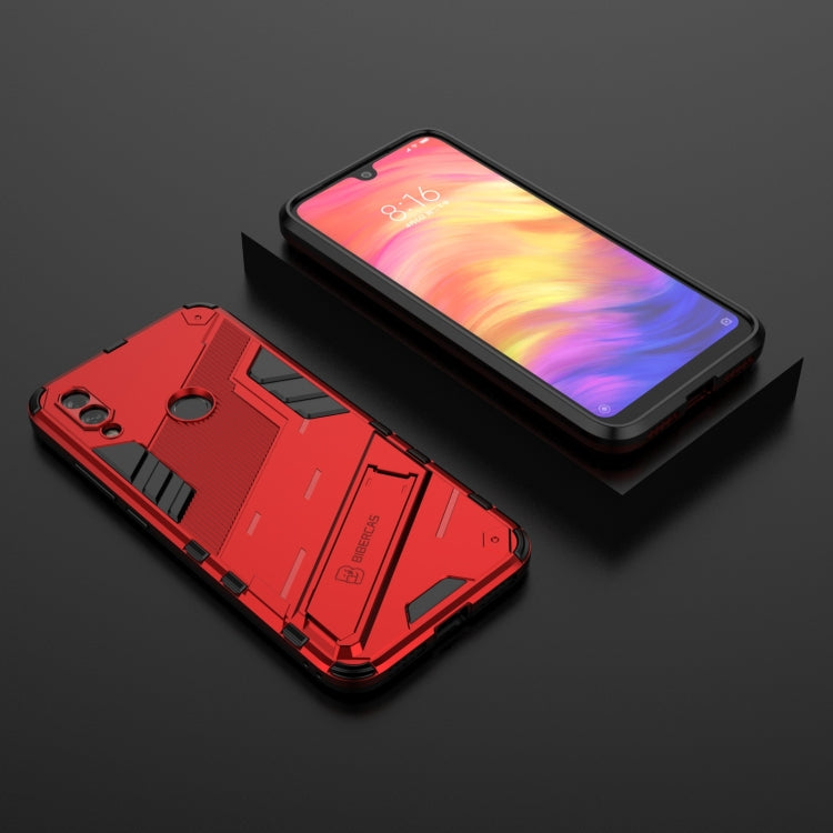 For Xiaomi Redmi Note 7 Punk Armor 2 in 1 PC + TPU Shockproof Case with Invisible Holder