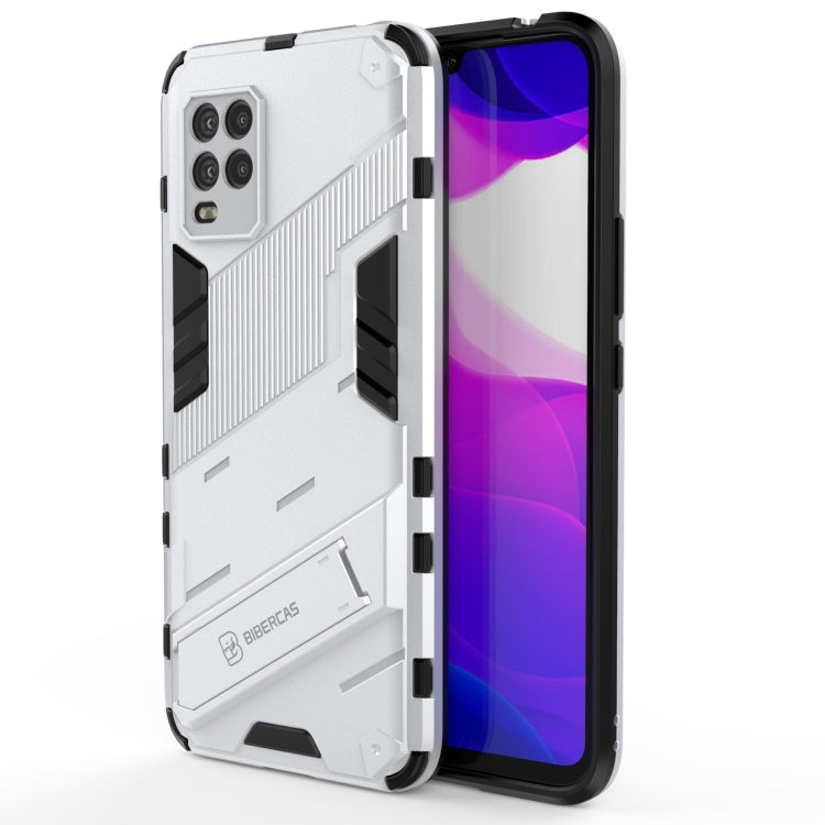 For Xiaomi Mi 10 Lite 5G Punk Armor 2 in 1 PC + TPU Shockproof Case with Invisible Holder