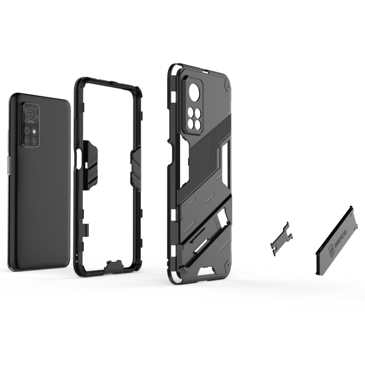 For Xiaomi Mi 10T Pro 5G Punk Armor 2 in 1 PC + TPU Shockproof Case with Invisible Holder