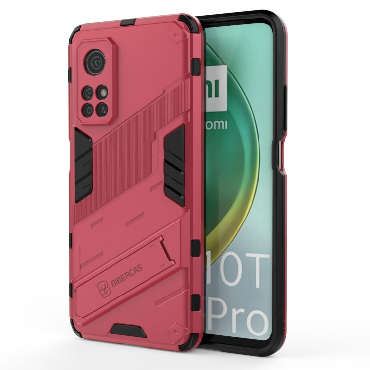 For Xiaomi Mi 10T Pro 5G Punk Armor 2 in 1 PC + TPU Shockproof Case with Invisible Holder