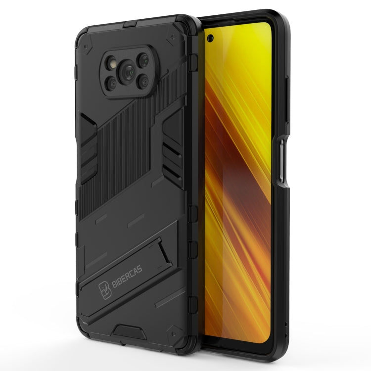 For Xiaomi Poco X3 Punk Armor 2 in 1 PC + TPU Shockproof Case with Invisible Holder