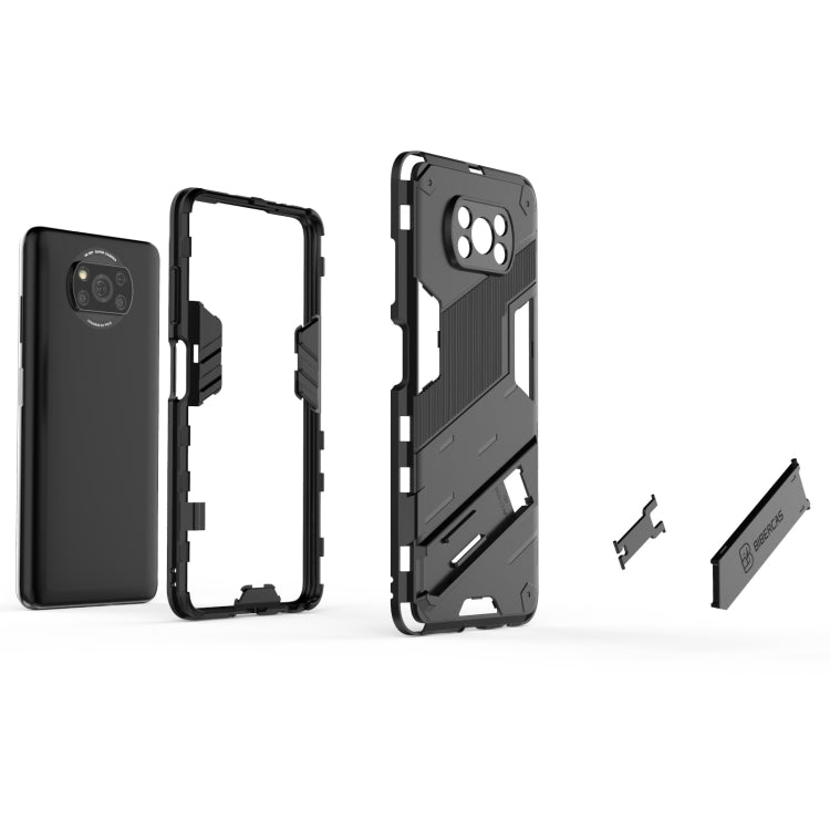 For Xiaomi Poco X3 Punk Armor 2 in 1 PC + TPU Shockproof Case with Invisible Holder