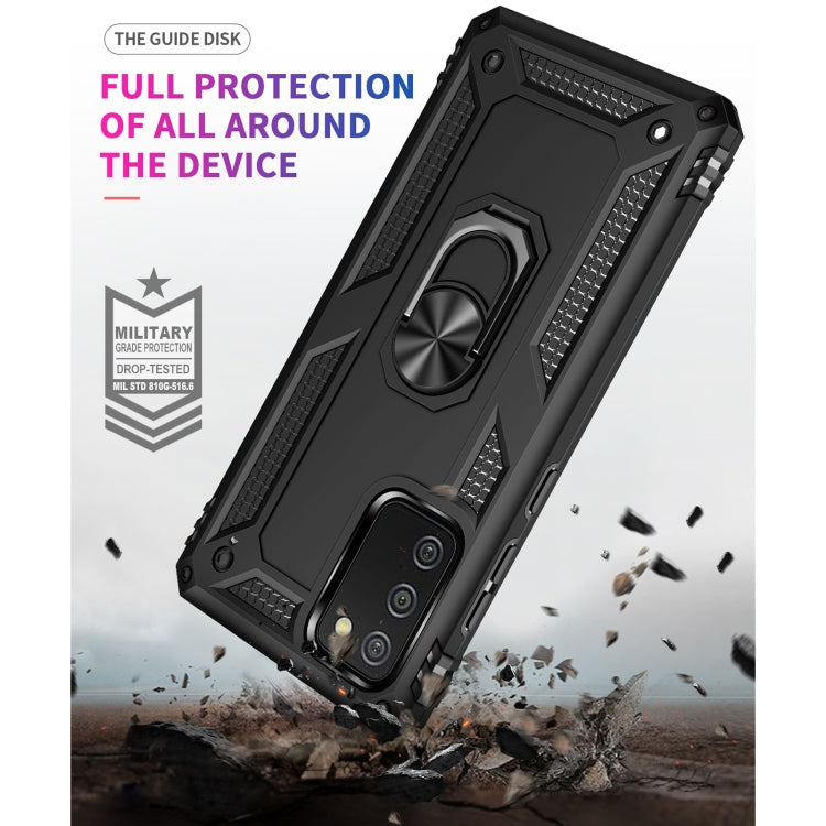 For Samsung Galaxy A02s (US Version) Shockproof TPU + PC Protective Case with 360 Degree Rotating Holder