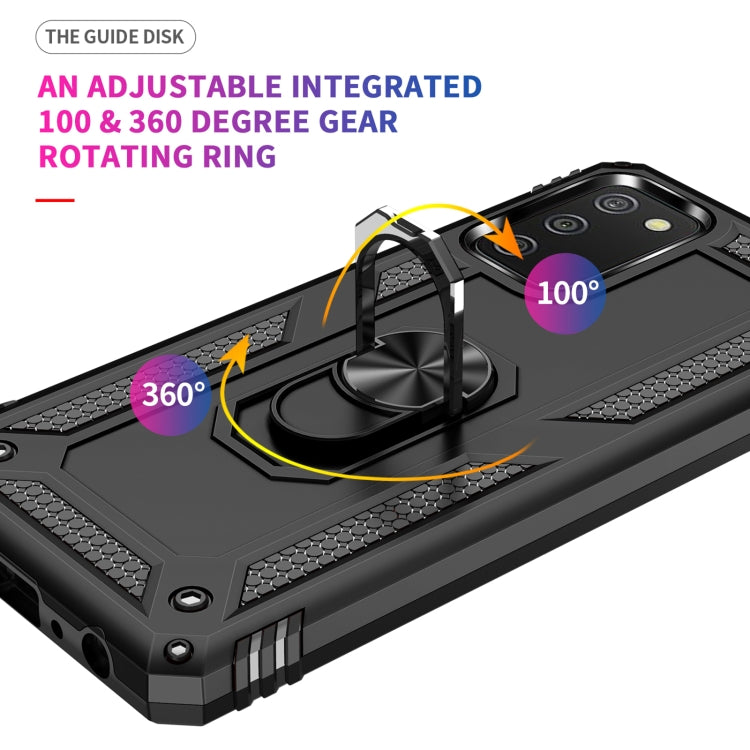 For Samsung Galaxy A02s (US Version) Shockproof TPU + PC Protective Case with 360 Degree Rotating Holder