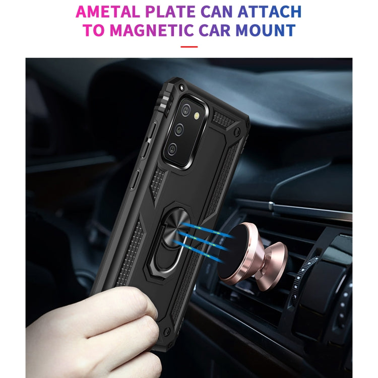 For Samsung Galaxy A02s (US Version) Shockproof TPU + PC Protective Case with 360 Degree Rotating Holder