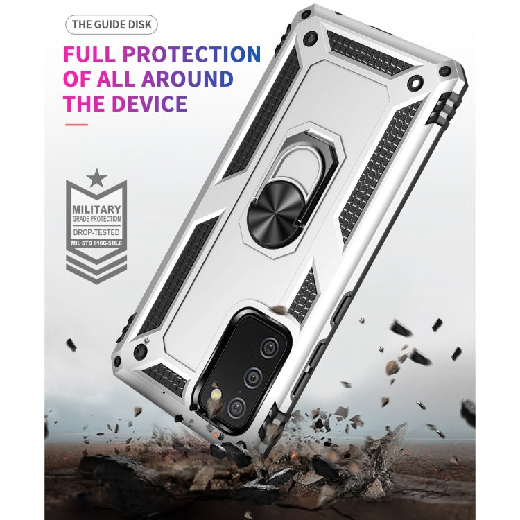 For Samsung Galaxy A02s (US Version) Shockproof TPU + PC Protective Case with 360 Degree Rotating Holder
