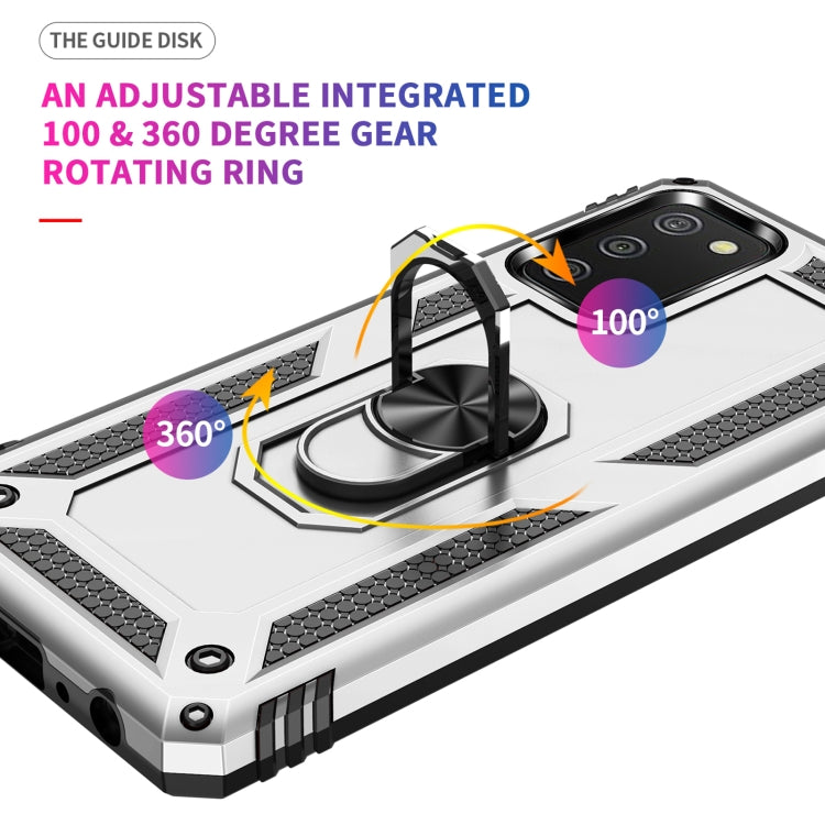 For Samsung Galaxy A02s (US Version) Shockproof TPU + PC Protective Case with 360 Degree Rotating Holder