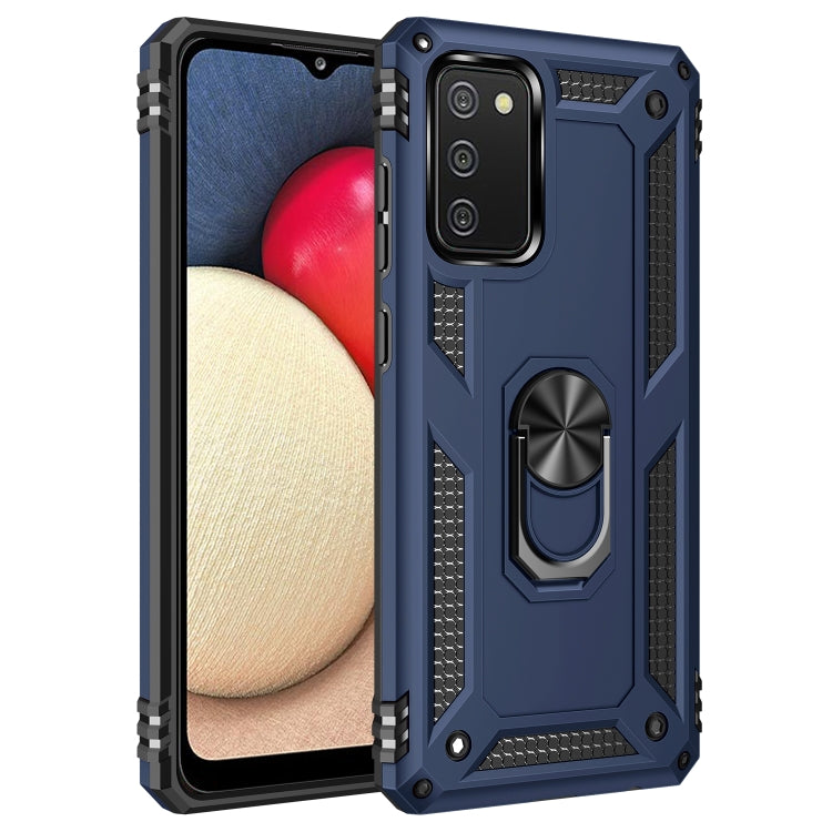 For Samsung Galaxy A02s (US Version) Shockproof TPU + PC Protective Case with 360 Degree Rotating Holder