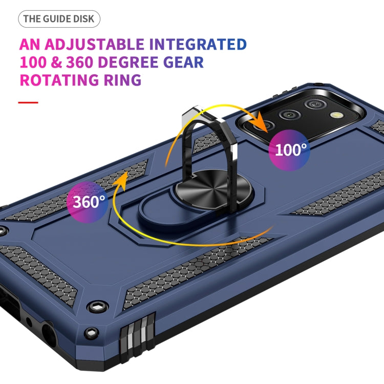 For Samsung Galaxy A02s (US Version) Shockproof TPU + PC Protective Case with 360 Degree Rotating Holder