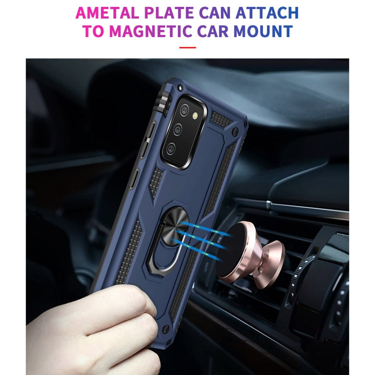 For Samsung Galaxy A02s (US Version) Shockproof TPU + PC Protective Case with 360 Degree Rotating Holder