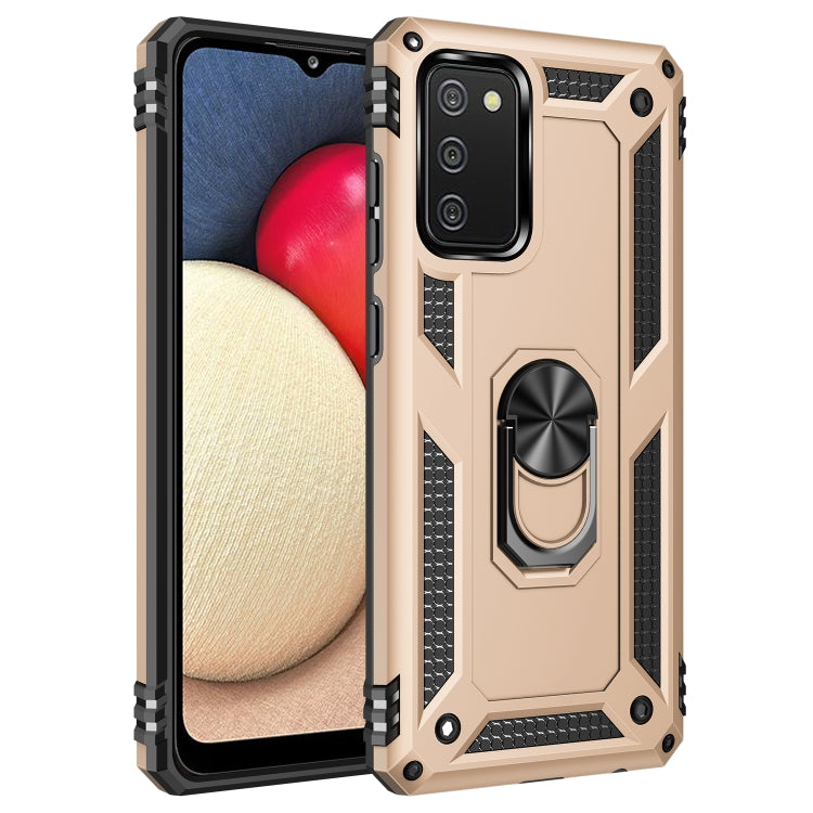 For Samsung Galaxy A02s (US Version) Shockproof TPU + PC Protective Case with 360 Degree Rotating Holder