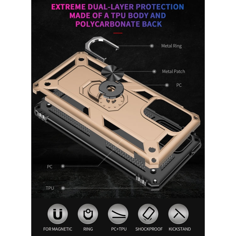 For Samsung Galaxy A02s (US Version) Shockproof TPU + PC Protective Case with 360 Degree Rotating Holder