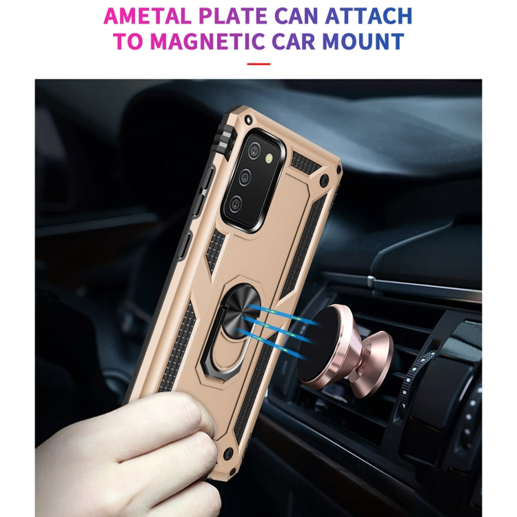 For Samsung Galaxy A02s (US Version) Shockproof TPU + PC Protective Case with 360 Degree Rotating Holder