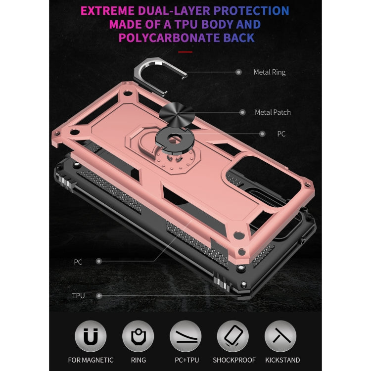 For Samsung Galaxy A02s (US Version) Shockproof TPU + PC Protective Case with 360 Degree Rotating Holder