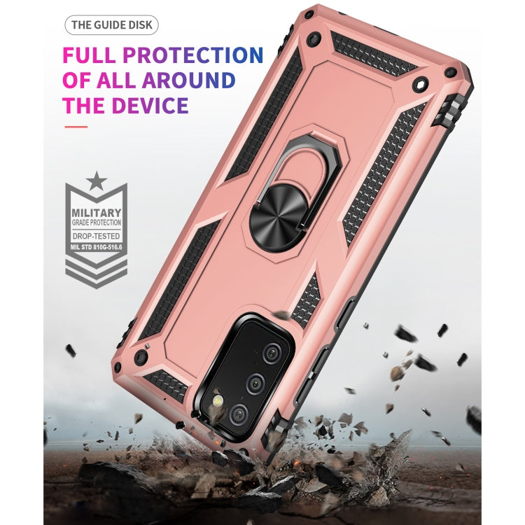 For Samsung Galaxy A02s (US Version) Shockproof TPU + PC Protective Case with 360 Degree Rotating Holder