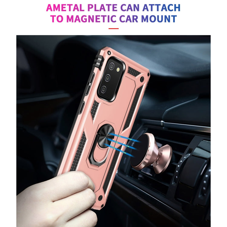 For Samsung Galaxy A02s (US Version) Shockproof TPU + PC Protective Case with 360 Degree Rotating Holder