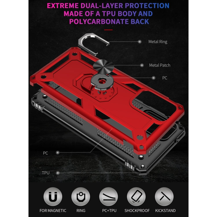 For Samsung Galaxy A02s (US Version) Shockproof TPU + PC Protective Case with 360 Degree Rotating Holder