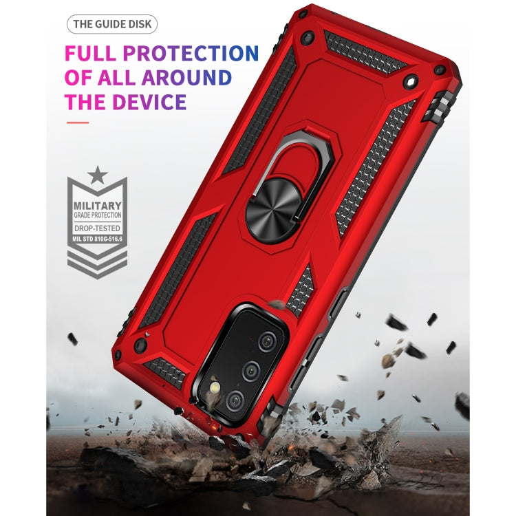 For Samsung Galaxy A02s (US Version) Shockproof TPU + PC Protective Case with 360 Degree Rotating Holder