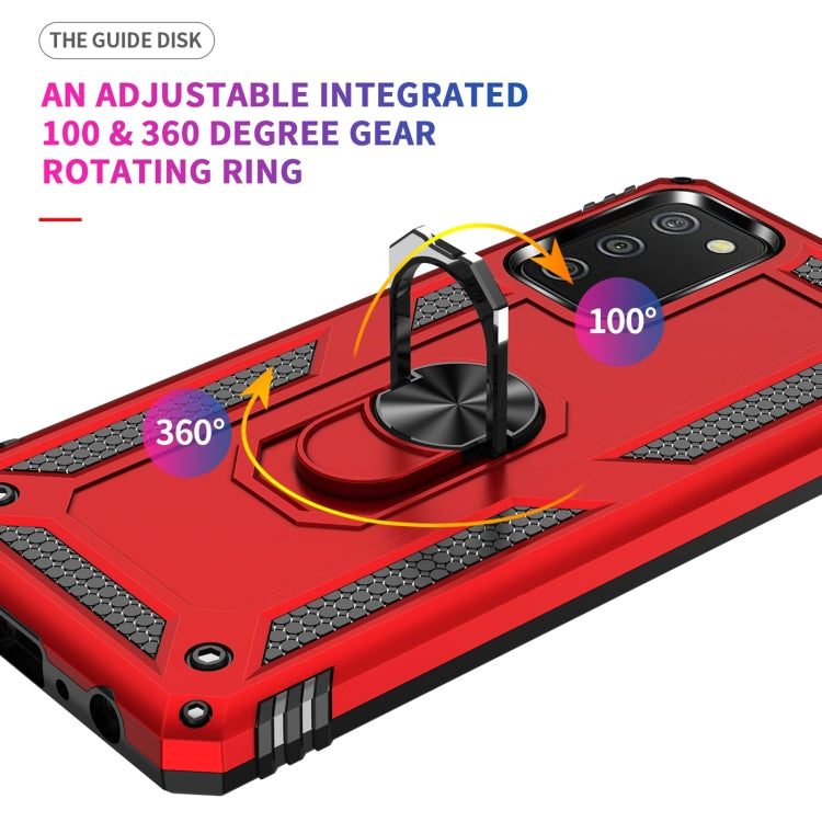 For Samsung Galaxy A02s (US Version) Shockproof TPU + PC Protective Case with 360 Degree Rotating Holder