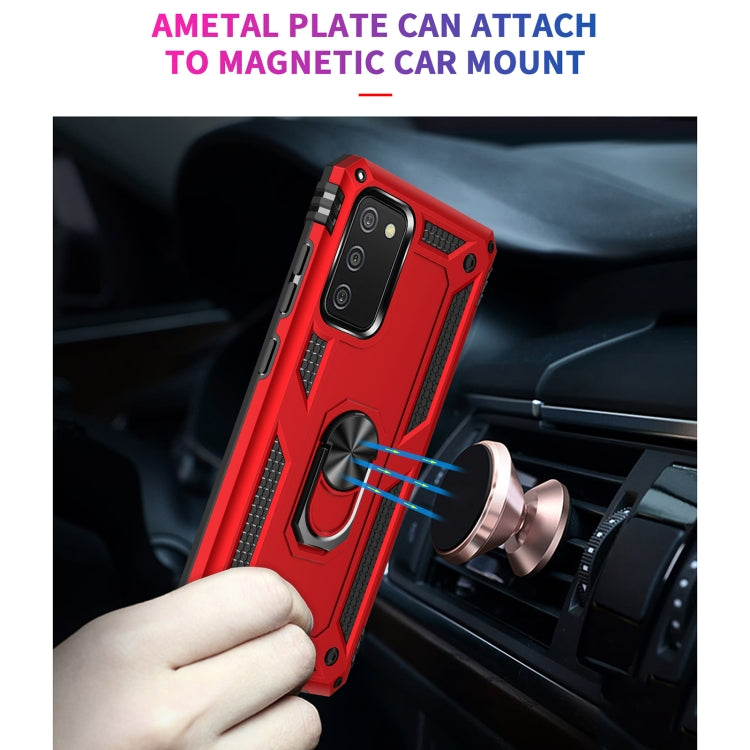 For Samsung Galaxy A02s (US Version) Shockproof TPU + PC Protective Case with 360 Degree Rotating Holder