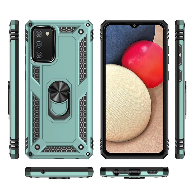 For Samsung Galaxy A02s (US Version) Shockproof TPU + PC Protective Case with 360 Degree Rotating Holder