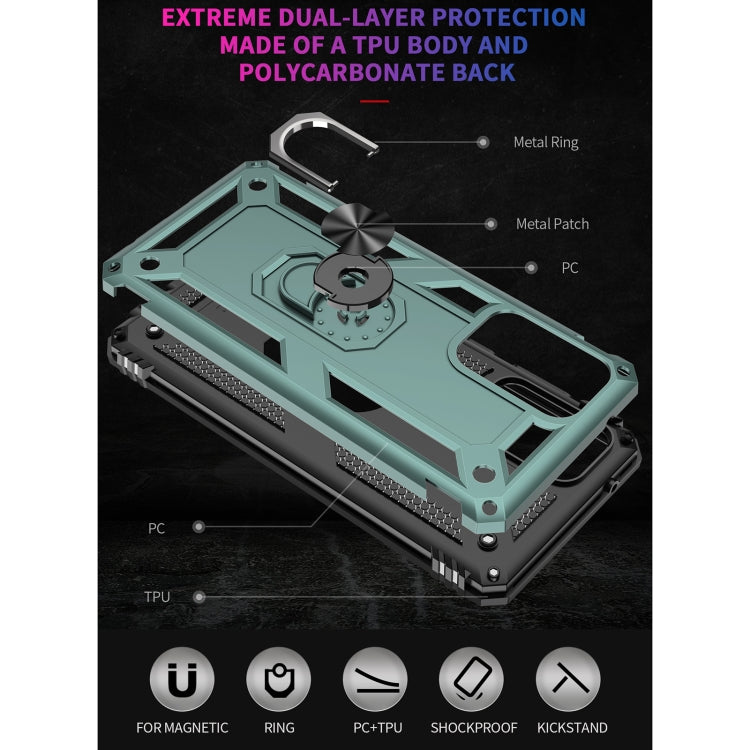 For Samsung Galaxy A02s (US Version) Shockproof TPU + PC Protective Case with 360 Degree Rotating Holder